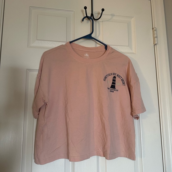 Disney Tops - Disney Pink Graphic cropped Tee